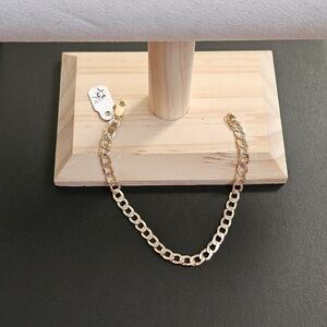 14k Gold Two Tone Bracelet 7.5 Inch